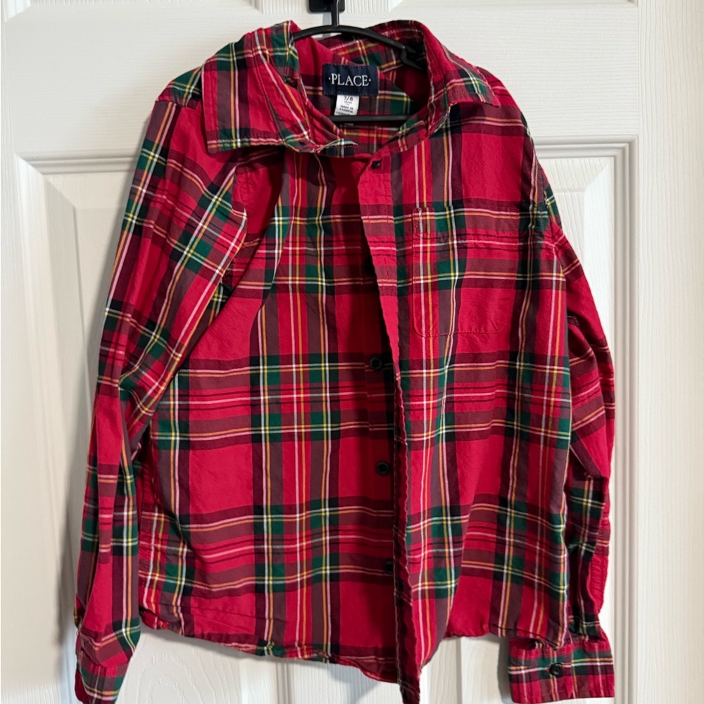 The Children's Place Red Plaid Button Down Shirt